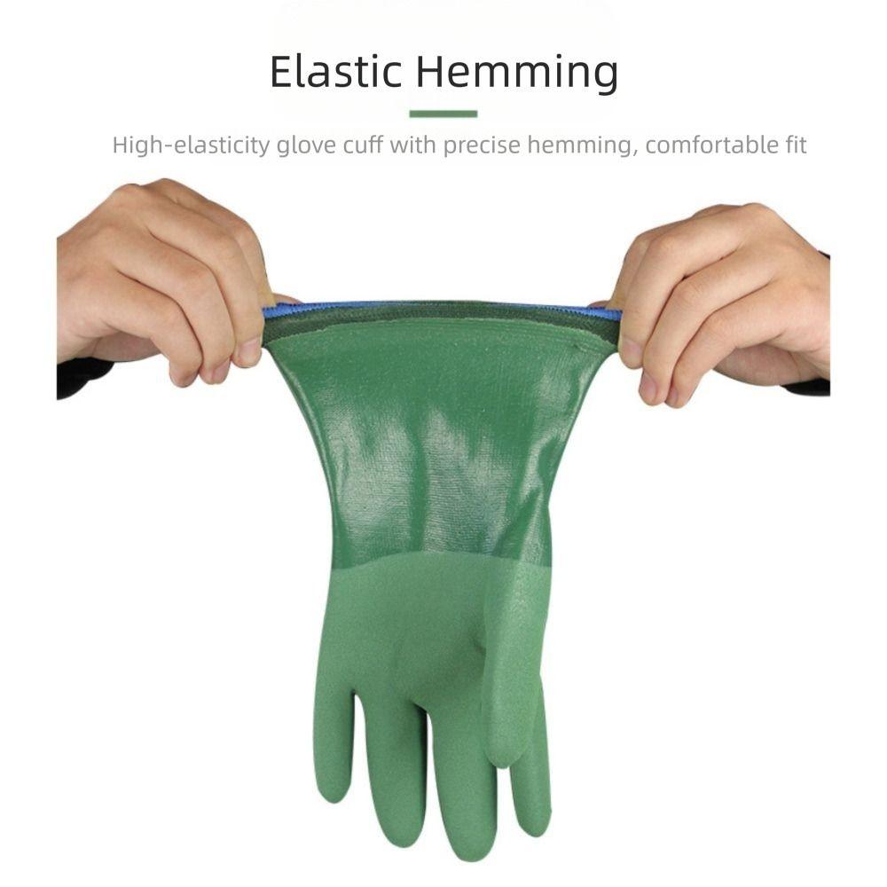 Full Palm Nitrile Gloves Thickened Chemical Proof Gloves Reusable Oil Resistant Gloves  Industrial