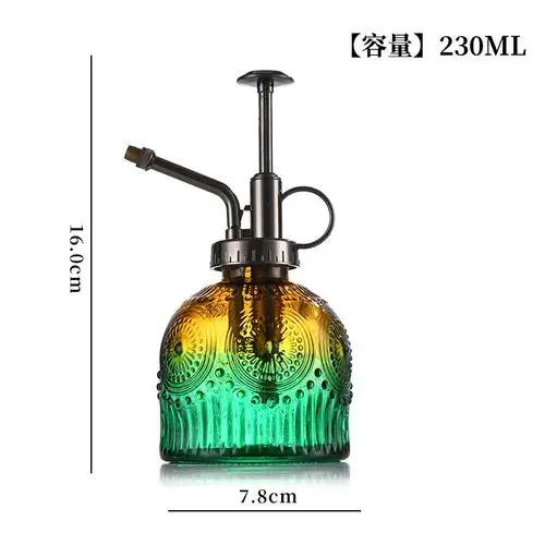 Gießkanne aus Glas im europäischen Stil, farbenfrohe Prägung, Haushaltsgießkanne, Gießkanne, Sukkulenten, Gartenarbeit, Dekoration