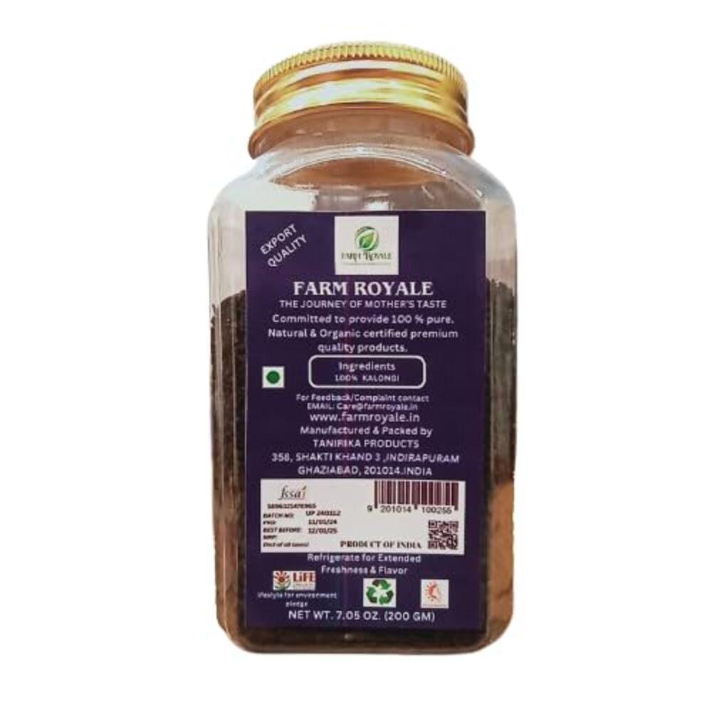 Farm Royale Kalonji (Black Cumin) 200g | Premium Nigella Spice | Aromatic & Natural | Farm Fresh