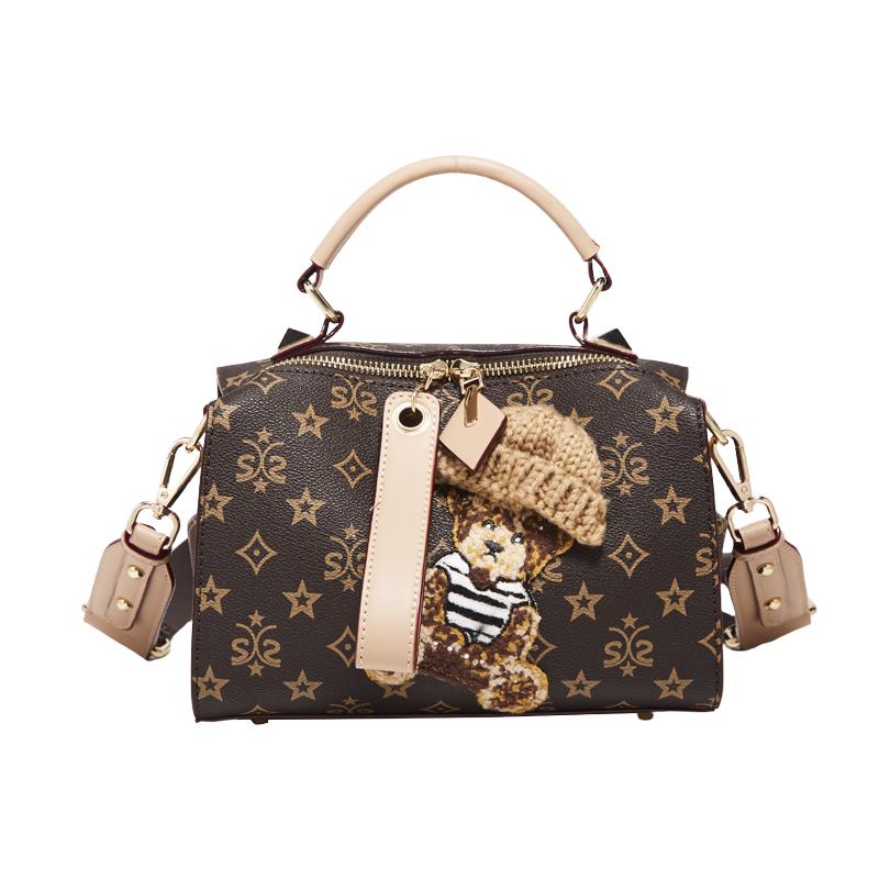 FOXER Designer Women s Handbag High Quality PU Leather Boston Bag Adjustable Strap Shoulder Bag Casual Commuter Crossbody Bag