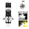1 Peça H4 BA20D P15D Lâmpada de Farol de LED para Motocicleta Holofote 12V Luz de Cruzamento/Farol Alto Lâmpada de Nevoeiro Dupla Cor Branco Amarelo Acessório para Motos