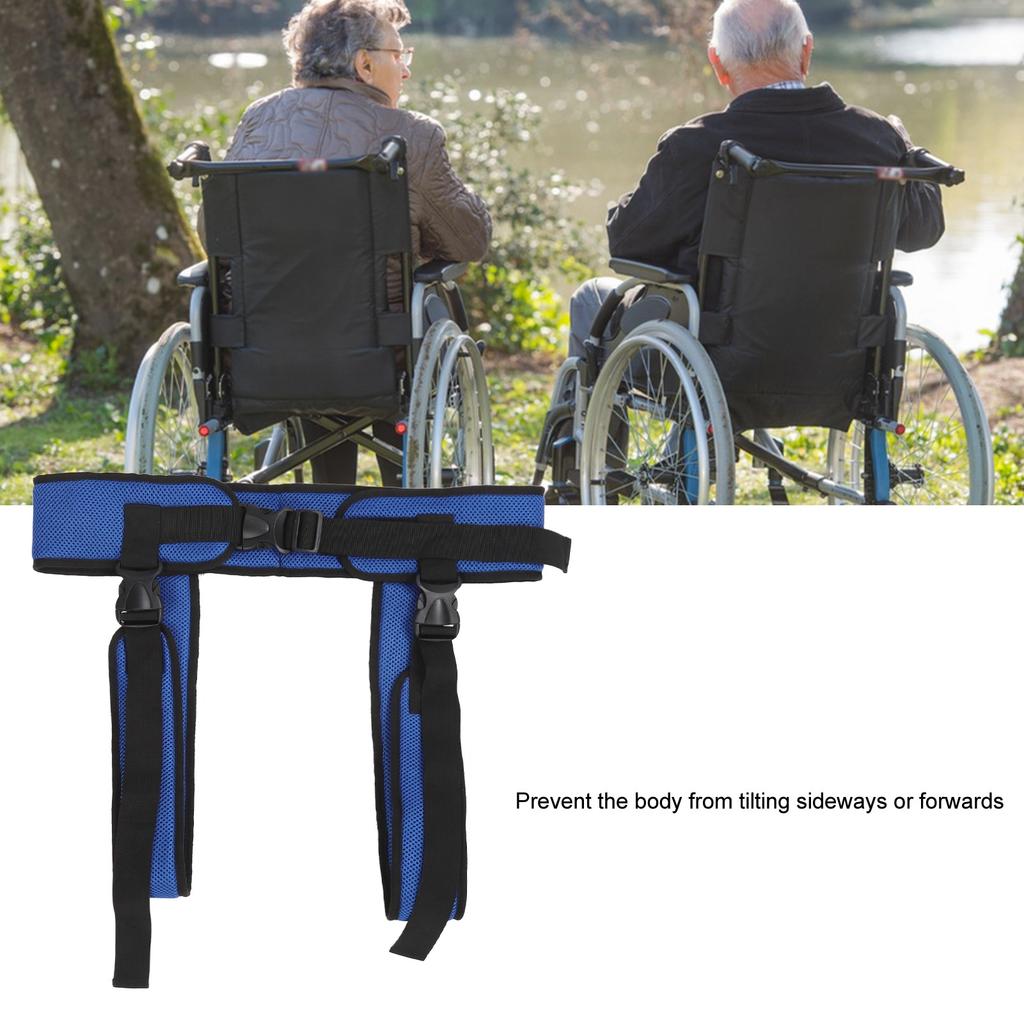 Wheelchair Belt Support Vest Adjustable Wheelchair Belt Breathable Whole Body Blue Seatbelt