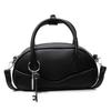 New textured portable bowling bag women's 2025 spring fashion simple shoulder messenger bag popular small square bag