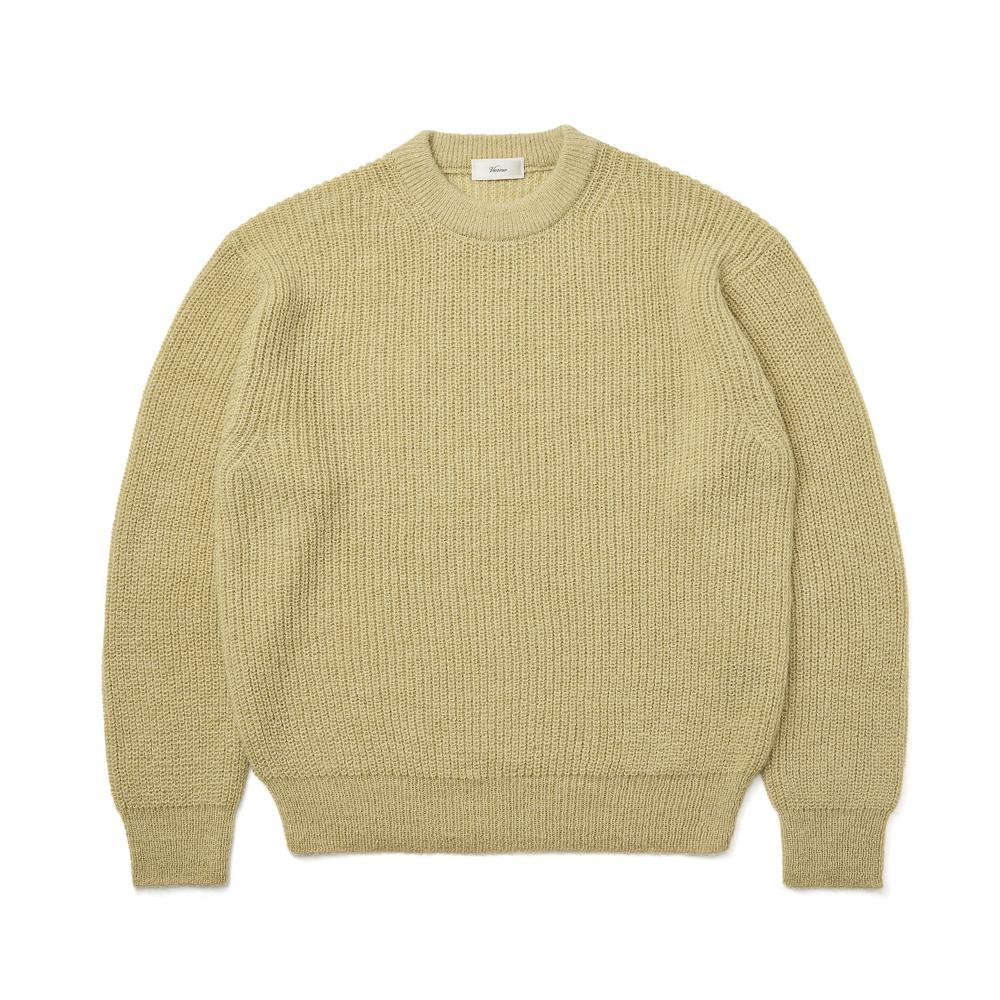 Berno [Casual] Alpaca Crew-Neck Knit Lime Reference/L