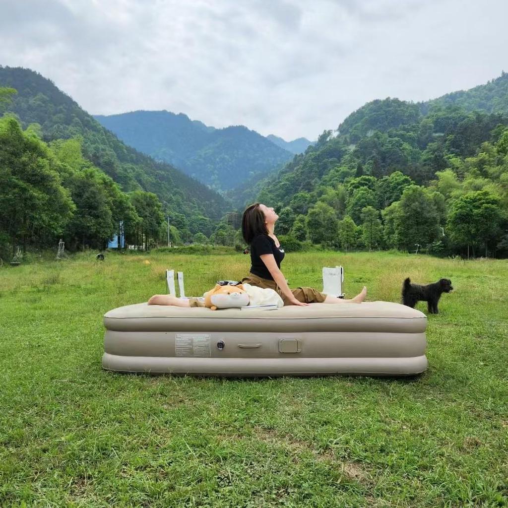 Portable Inflatable Camping Bed - Single/Double Person Outdoor Seat Cushion