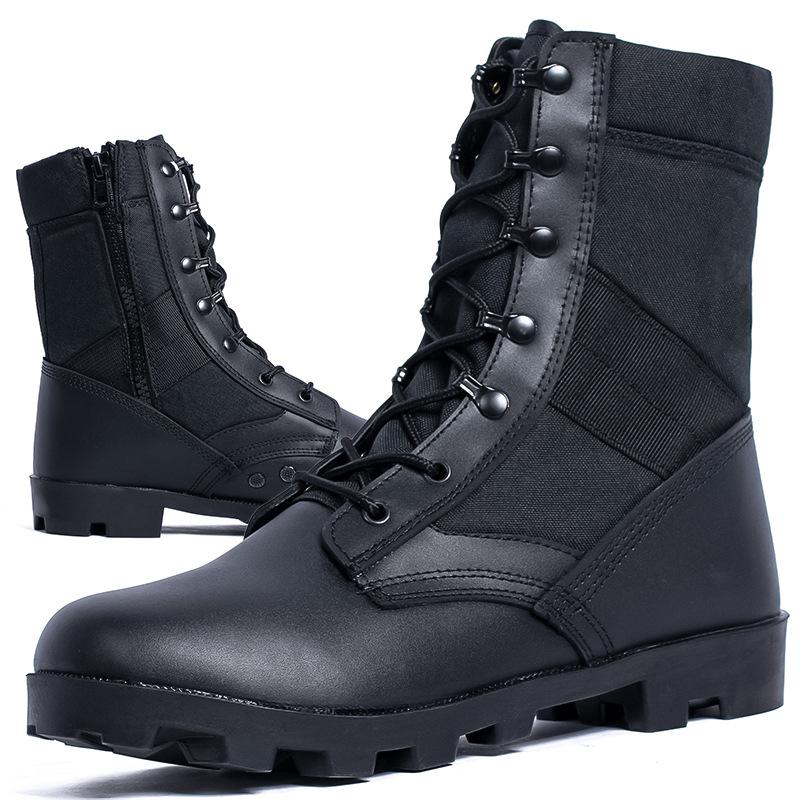 Leather Military Boots Outdoor Hiking Shoes Desert Workwear Training