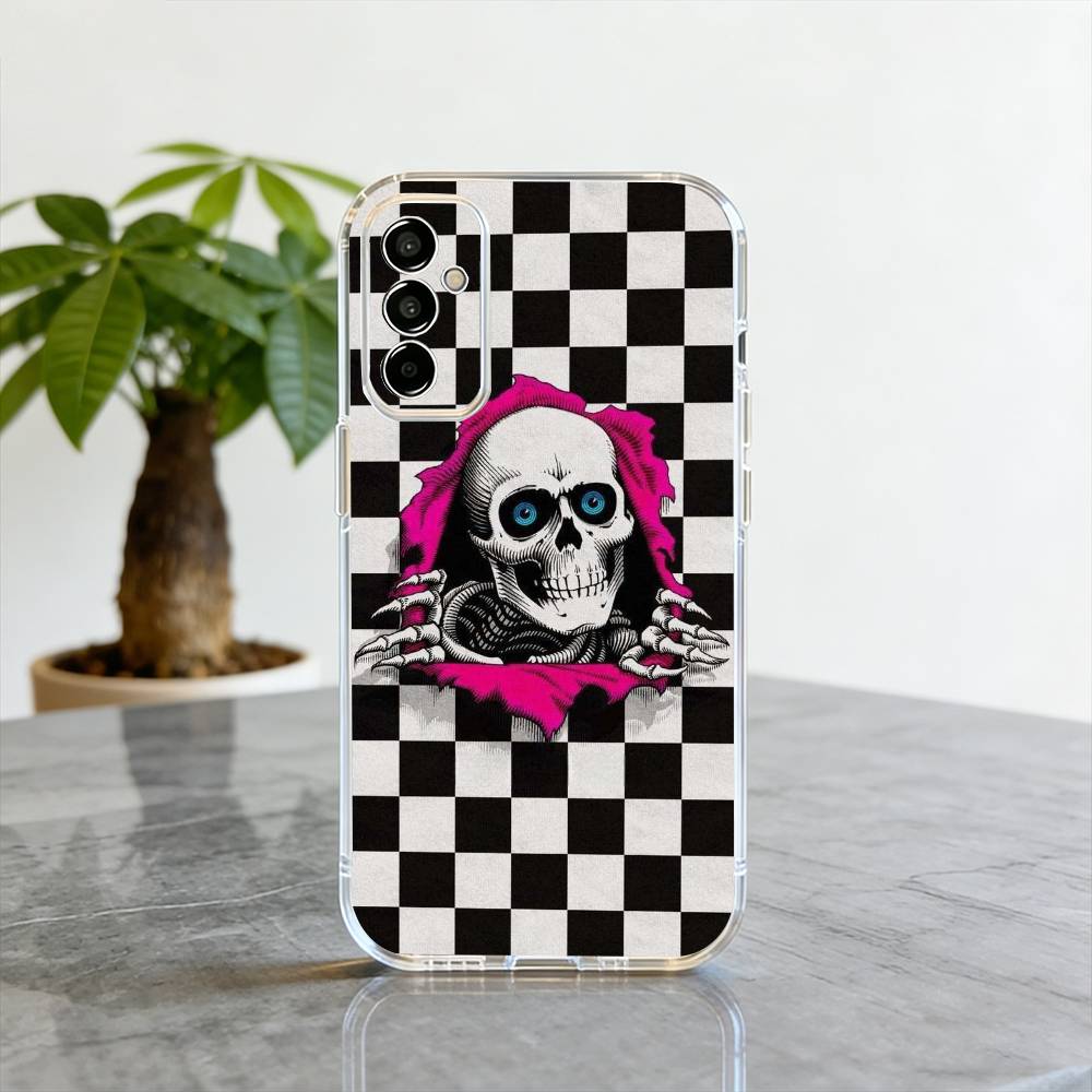 

skull Phone Case For SamsungA10,12,20,21S,30,31,40,50,51,52,70,71 Transparent Cover Samsung a50 30s 50s