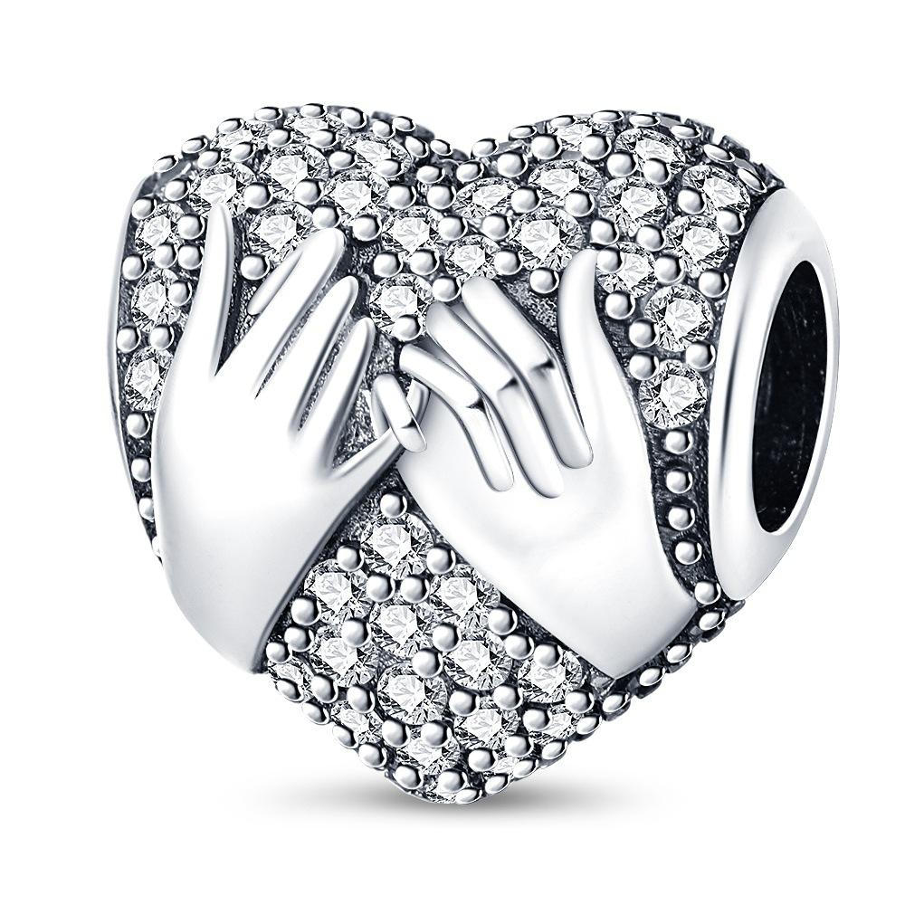 DIY Heart Charm Pendant Beads For Handmade Necklace Bracelet Jewelry Making Accessories