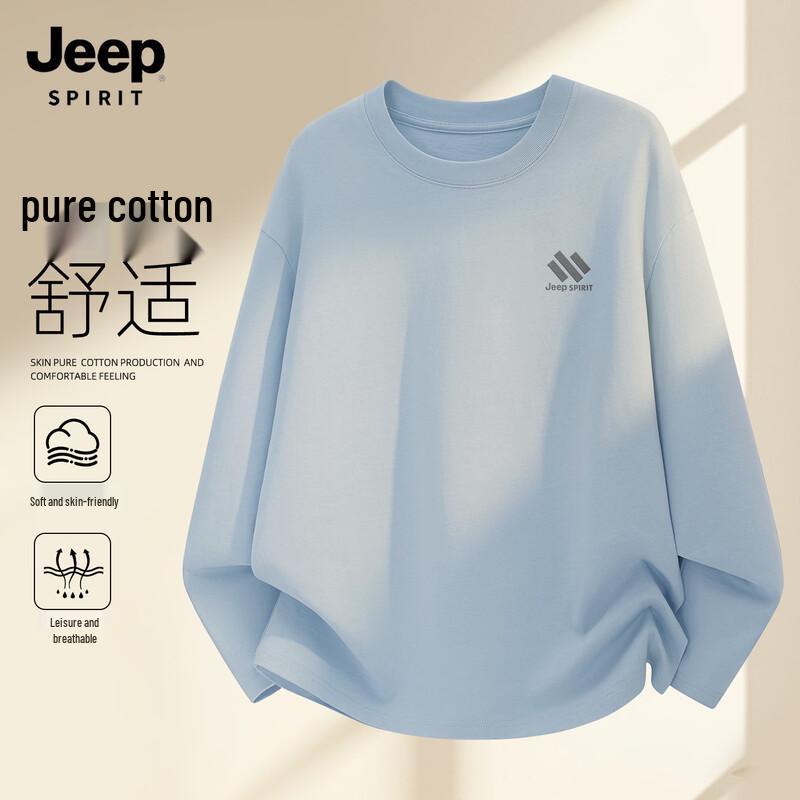 Мужская футболка с длинным рукавом JEEP SPIRIT из чистого хлопка M
