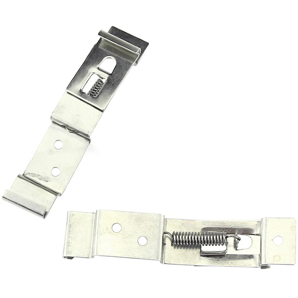 4Pcs Car License Plate Spring Loaded Stainless Steel Cars Frame Holder Clamps For European Style US Standard AU Style
