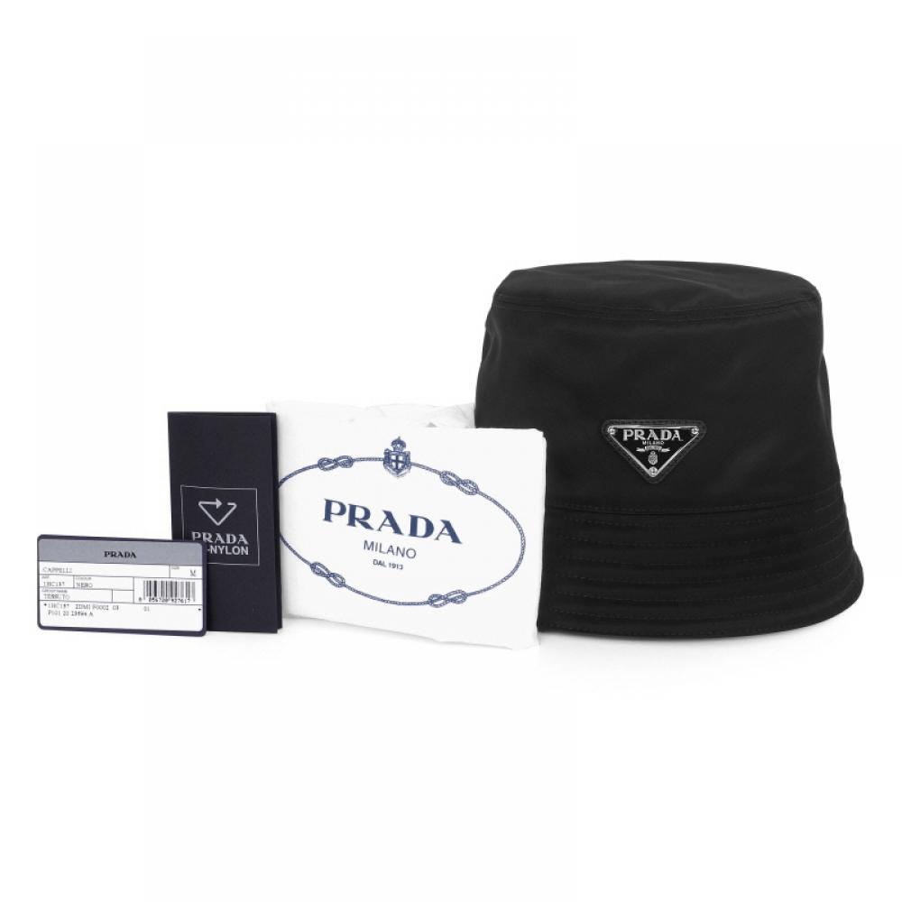 Prada Nylon Triangle Logo Bucket Hat 1hc137 2dmi F0002