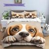 Beagle Pattern Bedding Home Decoration Birthday Gift (1 * Duvet Cover + 2 * Pillowcase, Without Core)