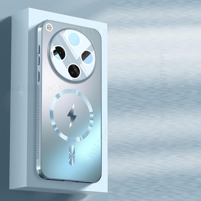 

Cooling Magnetic Armor Shockproof Case For Oppo Find X8S Plus X8 Pro For Magsafe Magsafing Lens Protector Cover Find X8 Ultra X7 Find X8S Plus синий