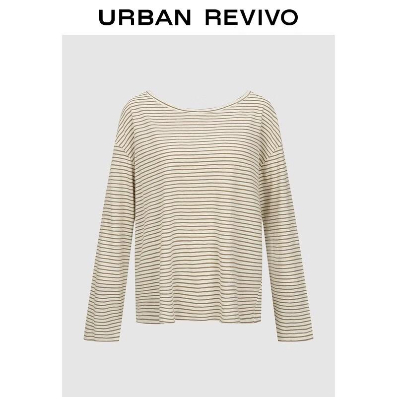 UR2026 Women s Colorblock Stripe Long-Sleeve T-Shirt L