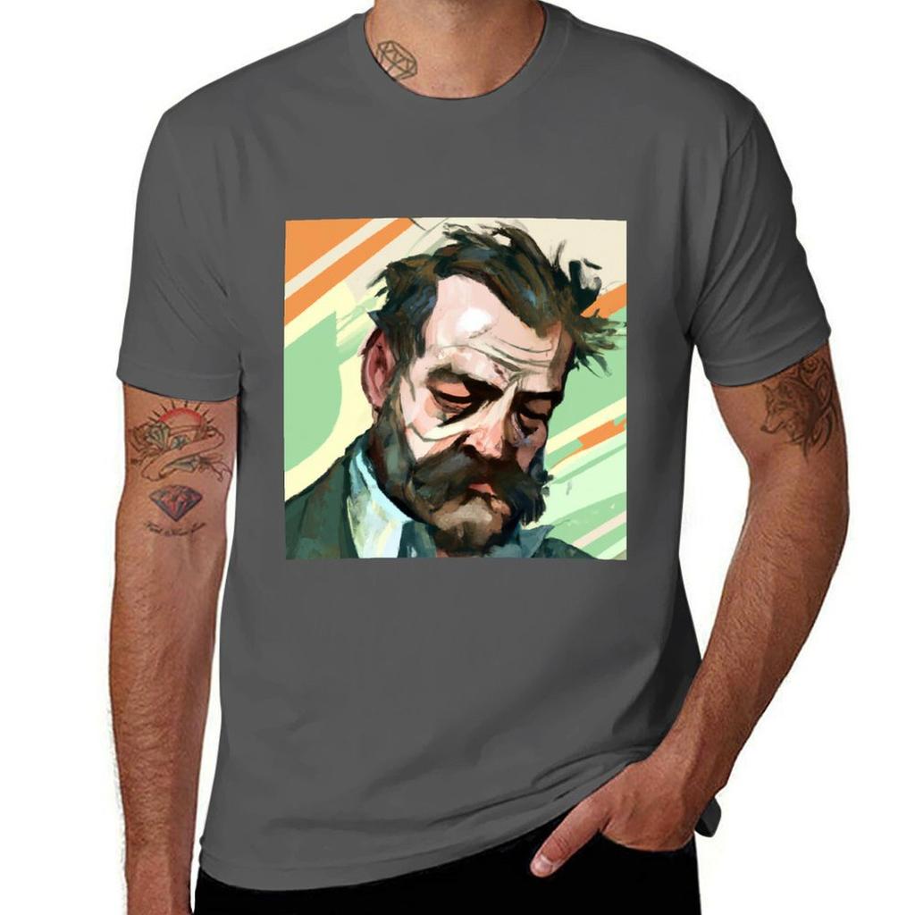 Disco Elysium - Harry Dubois Fan Art T-Shirt sweat summer clothes hippie clothes sublime plain white t shirts men