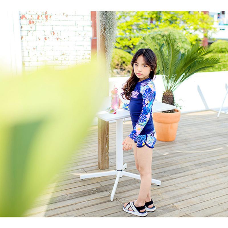 Kids Boys Girls Quick Dry Sunscreen Long Sleeve Swimwear Pants Shorts Set