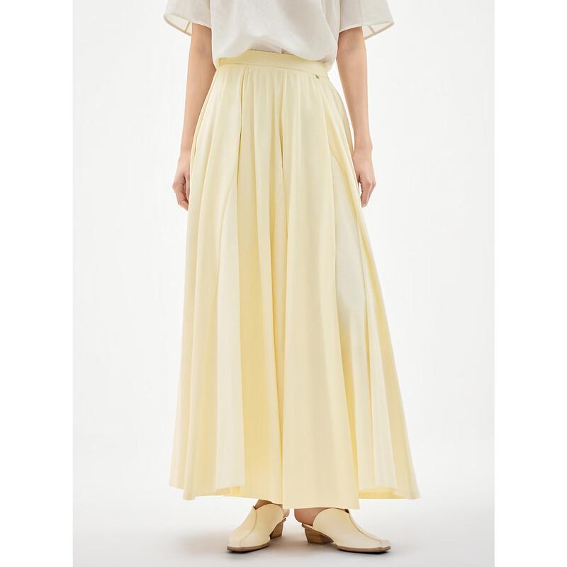 

ELLE 2026 Summer French Cotton Draped A-Line Skirt