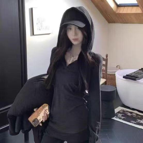 

Летний Спортивный Костюм с Худи и Брюками Микроклеш - Женская Мода Больших Размеров L (Recommended 105-120 jin)