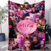 K Pop Demon Hunters Blanket Soft Warm Flannel Throw Hot Anime Fan Gift for Travel Camping Sofa Bed Cover Living Room Dorm Decor