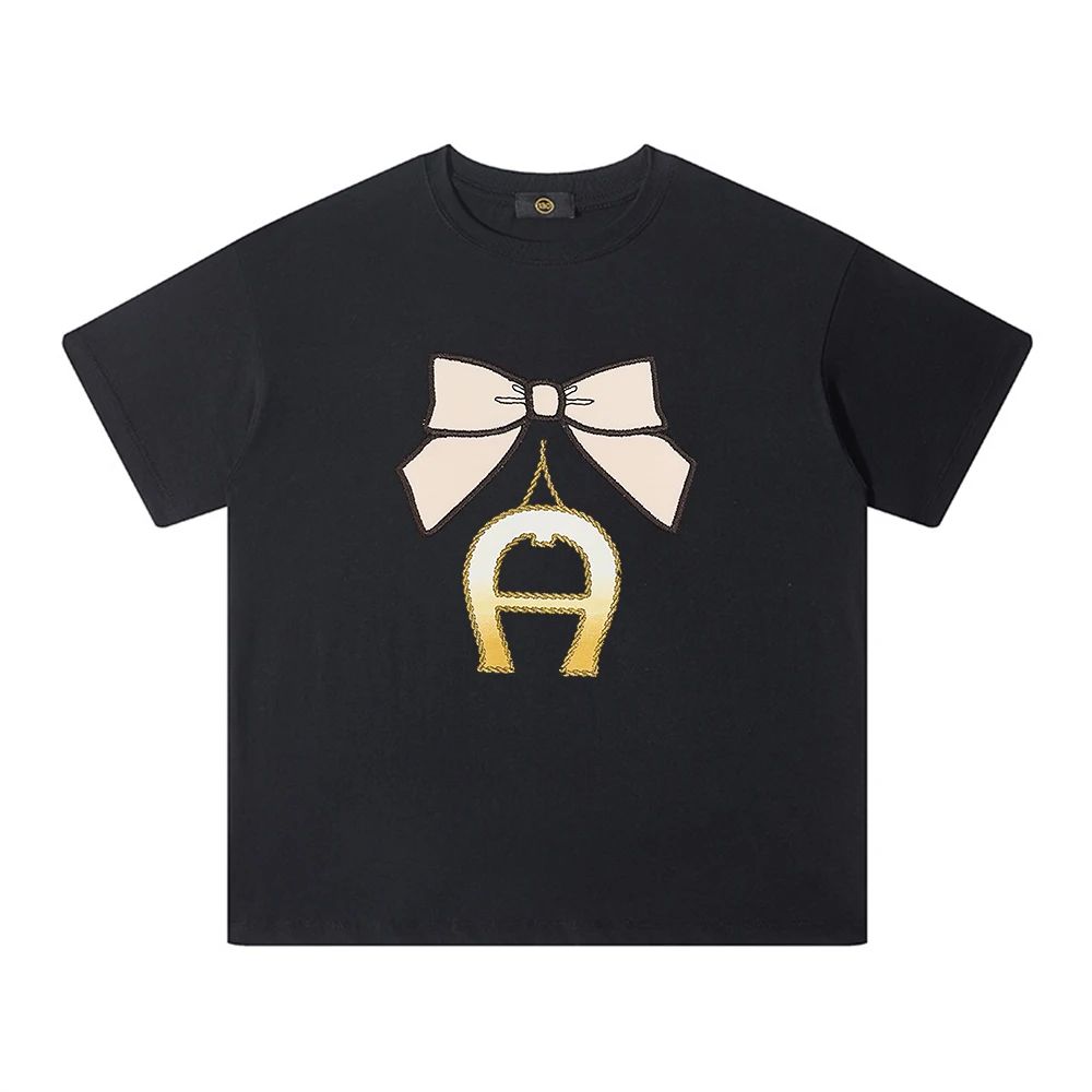 2025 Summer Girls' T-shirt Children's Top Children's Fashionable Casual Clothing Letter Printed Baby Girl Top T-shir