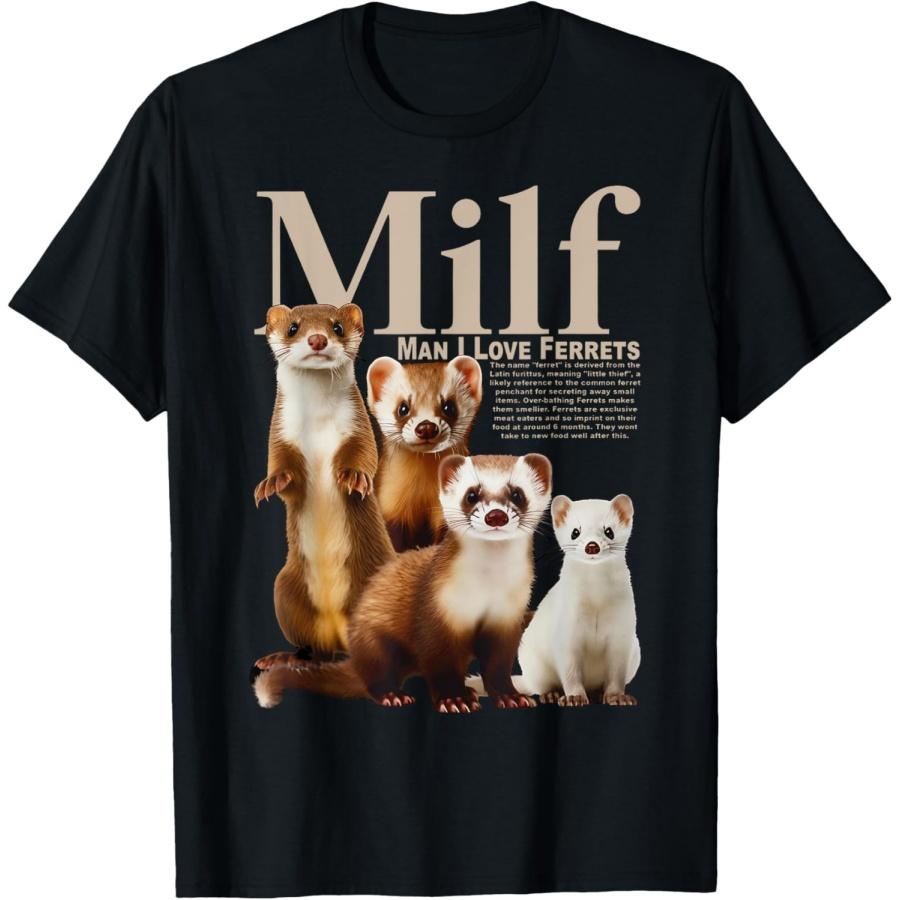 

MILF Мужчина я люблю хорьков Смешная любовь к хорькам Владелец хорька Футболка XXXXXL чёрный