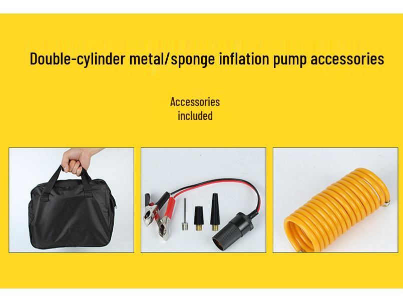High-Power Portable Car Tire Inflator: True Double Cylinder for Quick Inflation