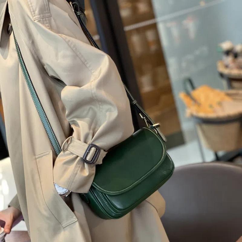 Винтажные сумки через плечо из натуральной кожи для женщин 2024 года — фото 8