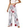 Women's Elastic Waist Casual Straight Leg Pants with Pockets for Everyday Wear