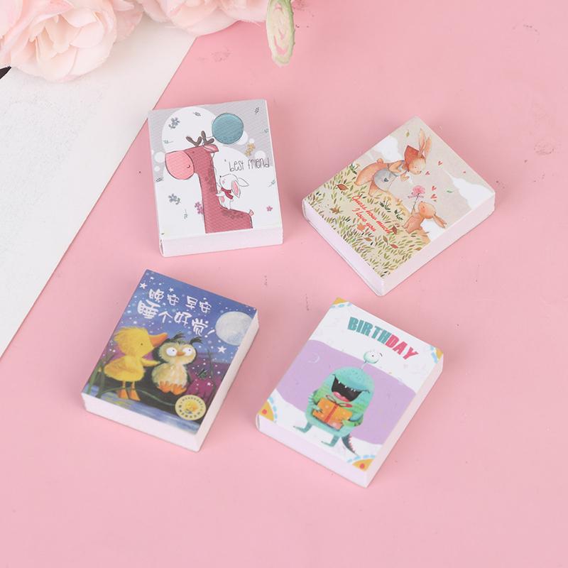 3Pcs 1/12 Dollhouse Miniature Fairy Tale Books Doll House Accessories Decor