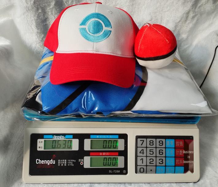 Summer Anime Pokémon Baby Ash Cosplay Costume Set
