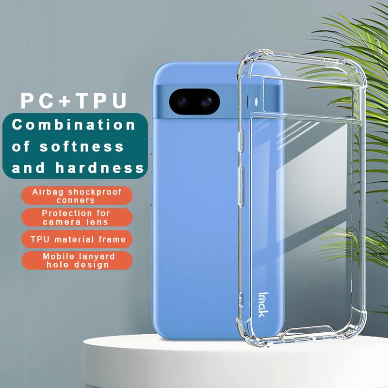 

IMAK For Google Pixel 8a Case Shockproof Airbag Corners PC+TPU Phone Cover A