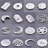 100% Stainless Steel Charms For Jewelry Making Supplies Moon Pendant Star Sun Fashion Accessories Rectangle Round Charm Breloque