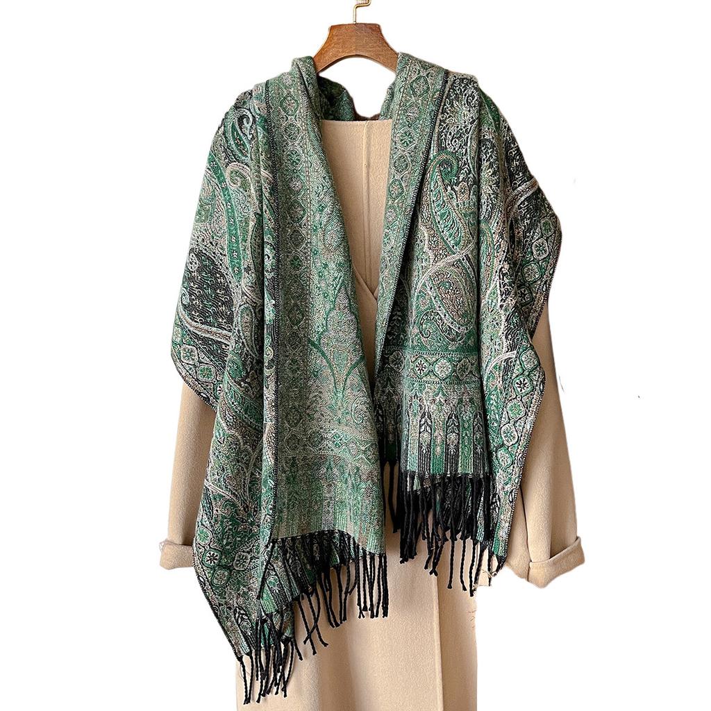 Popular Cashew Fringed Polyester Long Towel Versatile Fashion Senior Women Atmosphere Travel Scarf