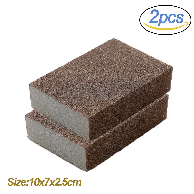 Gomma in spugna Carborundum Spazzola per la pulizia della ruggine Spazzola per la pulizia del calcare per spugna da cucina per pentole per piano cottura