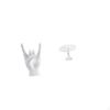 Rock Hand Gesture Statue Miniature Dollhouse Round Table Creative Sculpture Finger