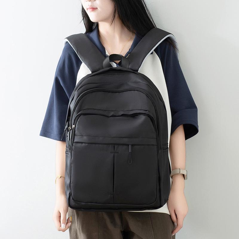 

Мужской легкий водонепроницаемый дорожный рюкзак с несколькими карманами чёрный