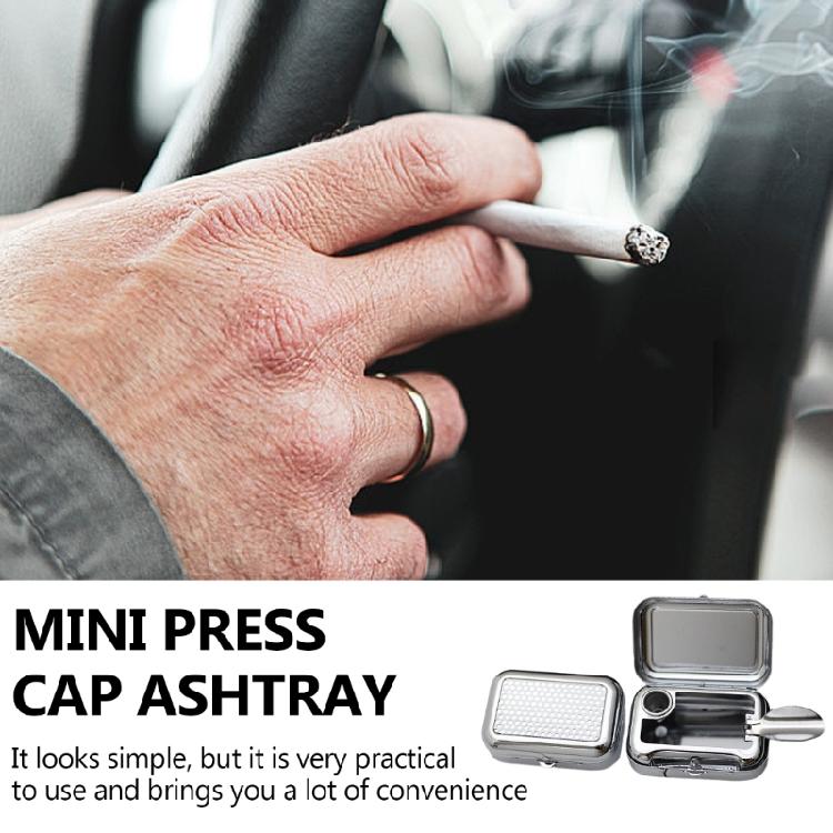 Travel Ashtray Aluminiums Alloys Storage Tray Pocket Ashtray with Cigarette Snuffer