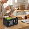 Compact Sugar Packet Container Rustic Style Sugar Bag Storage Holder  for Home Desk