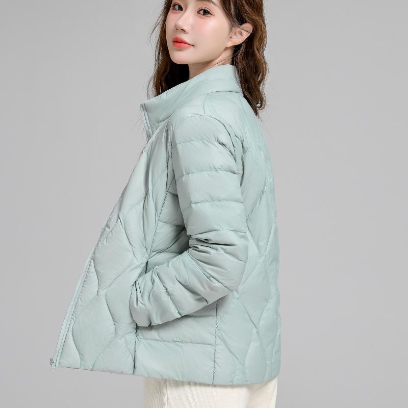 

Women s Petite Lightweight White Duck Down Hooded Jacket - Fall 2025 Collection M