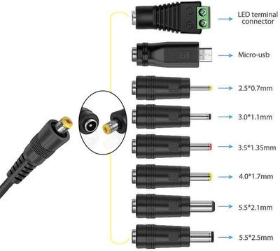 30W Adjustable DC 3-12V Adaptor Universal LED Strip Transformers AC To DC Power Supply Plug Converter Adapter Charger For Led