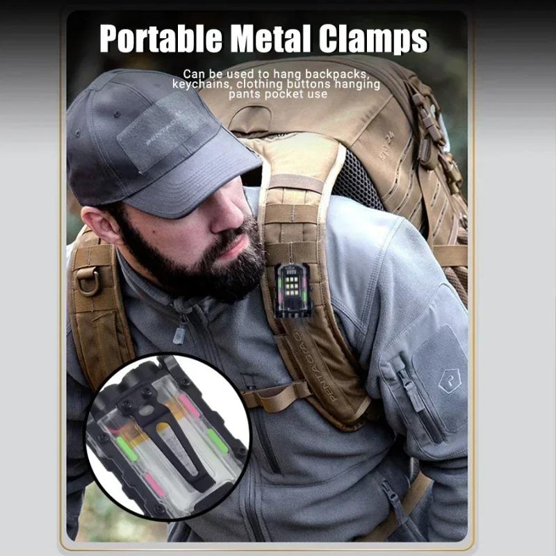 Bright EDC Flashlight Portable Mini LED Light Outdoor Camping Hiking Tools USB Rechargeable Running Emergency Hiking Lantern