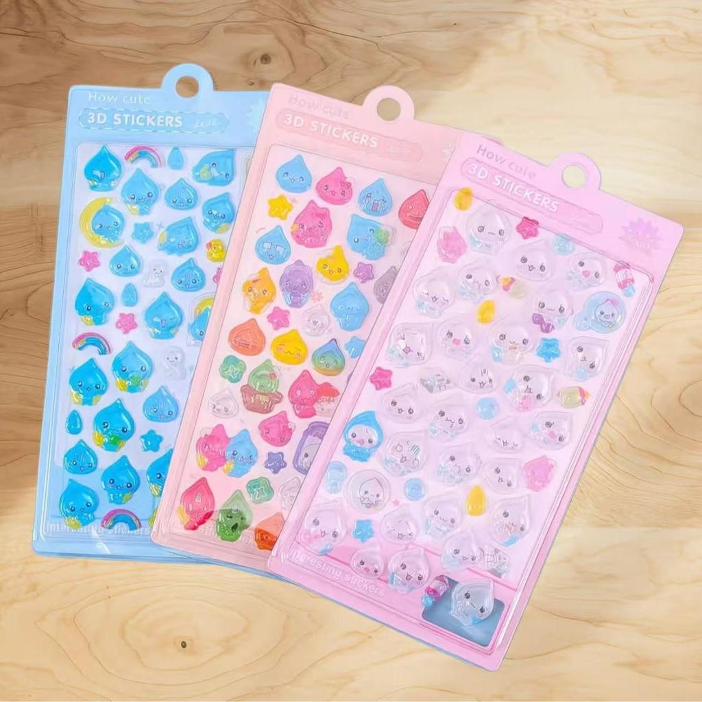 3D Japanese-Style Crystal Epoxy Cartoon Water Drop Sticker for Kids