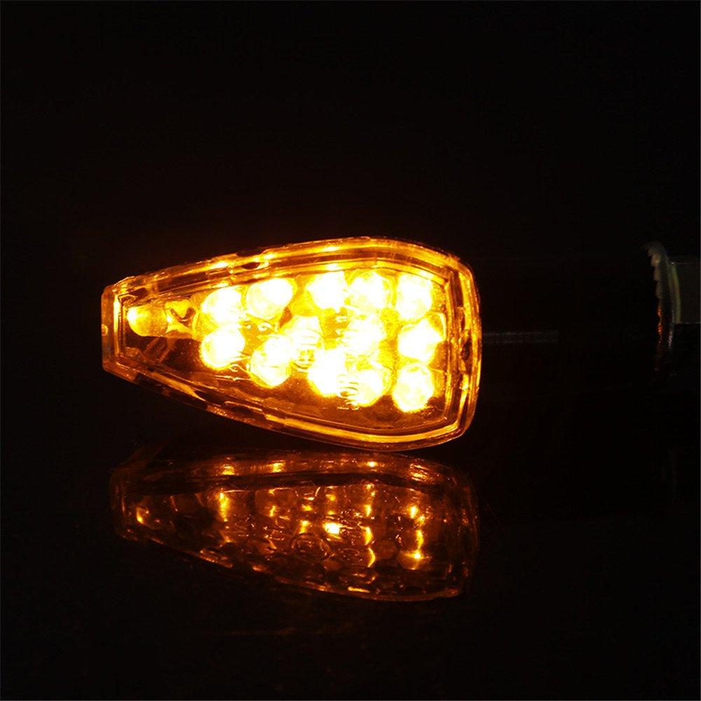 evomosa Turn Signal Lamp, Turn Light, LED, Motorcycle, Double-sided Luminous, Universal, Front and Back,