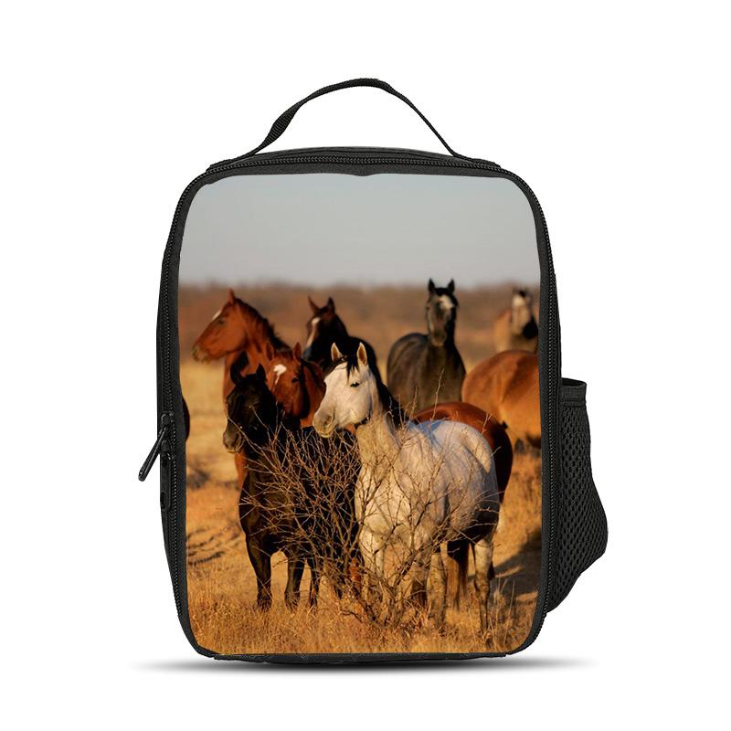 Horse Ice Pack Animal Horse 3D Printing Large Capacity New Casual Design for Primary and Secondary School Students