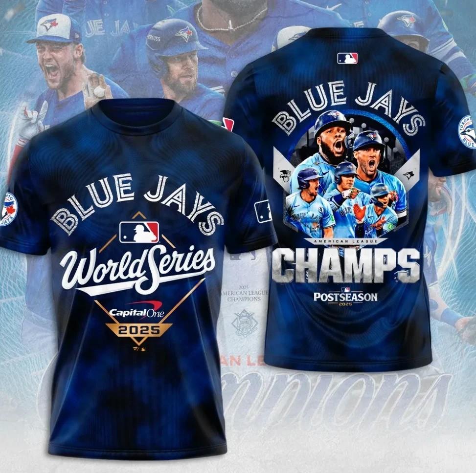 Toronto Blue Jay 2026 American League Champions 3D T-Shirt XL