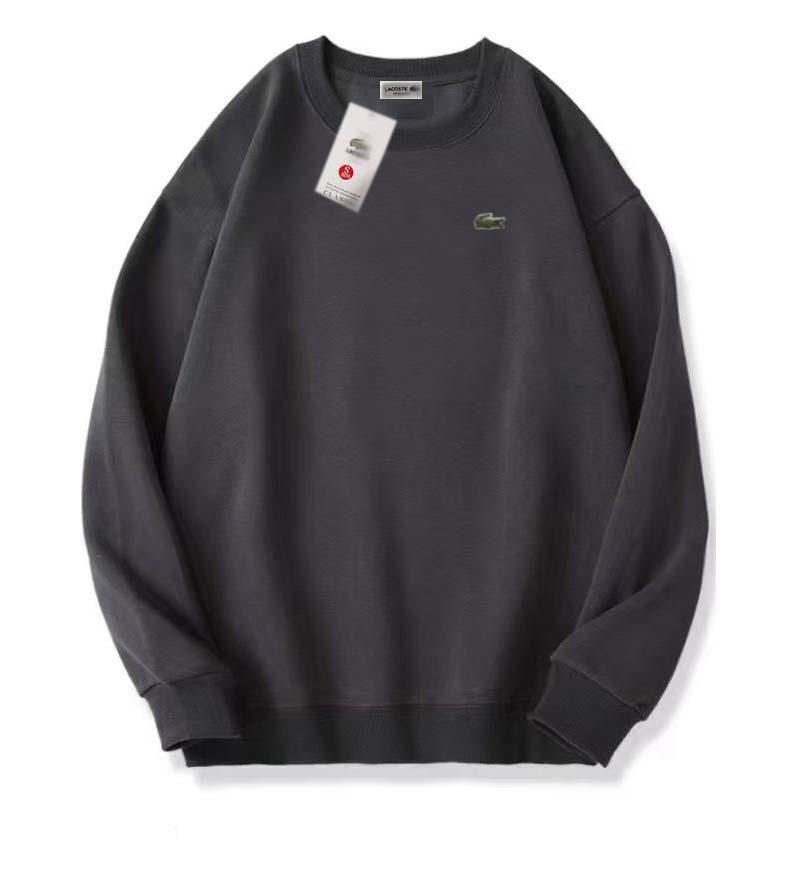 Unisex Bluza z Logo Krokodyla Luźny Krój - Casualowy Pulower z Okrągłym Dekoltem i Długim Rękawem na Jesień/Zimę