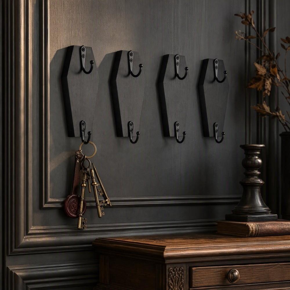Punch Free Wall Mounted Hanger No-drill Door Storage Hook Wood Door Hanger Hooks Dormitory