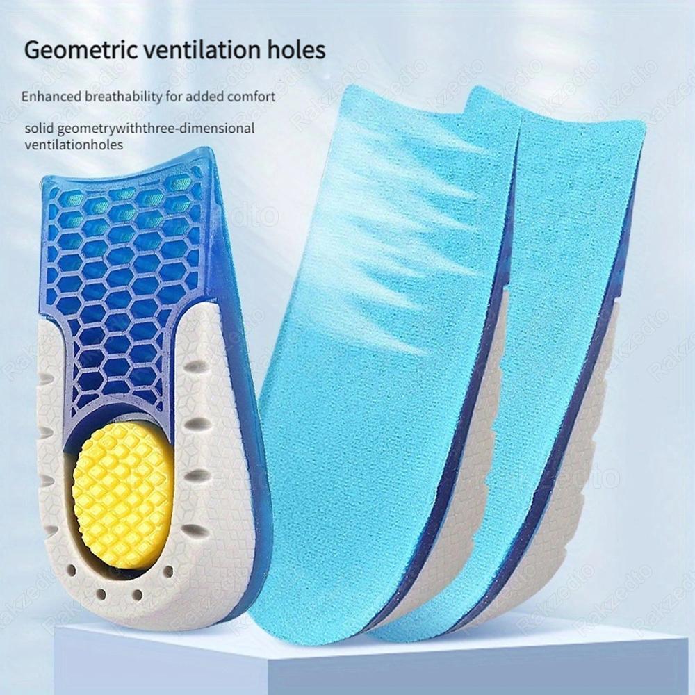 Silicone Height Increase Insoles for Men Women Elastic Heightening Increase Templates Gel Insoles for Shoes Heel Lift Shoe Sole