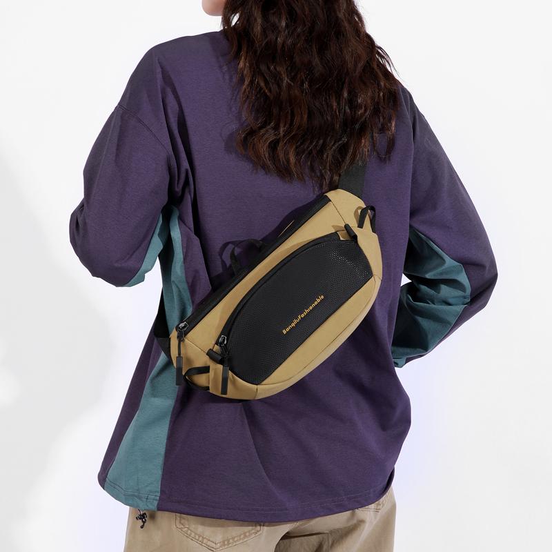 Men's Anti-theft Waist Pack Large Capacity Multi-layer Chest Bag Water Resistant Sling Shoulder Fanny Pouch for Travel Business