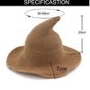 Halloween Witch Hats Black Folds Witch Wizard Hat Party Costume Headgear Devil Cap Cosplay Props Decoration Accessorie for Adult